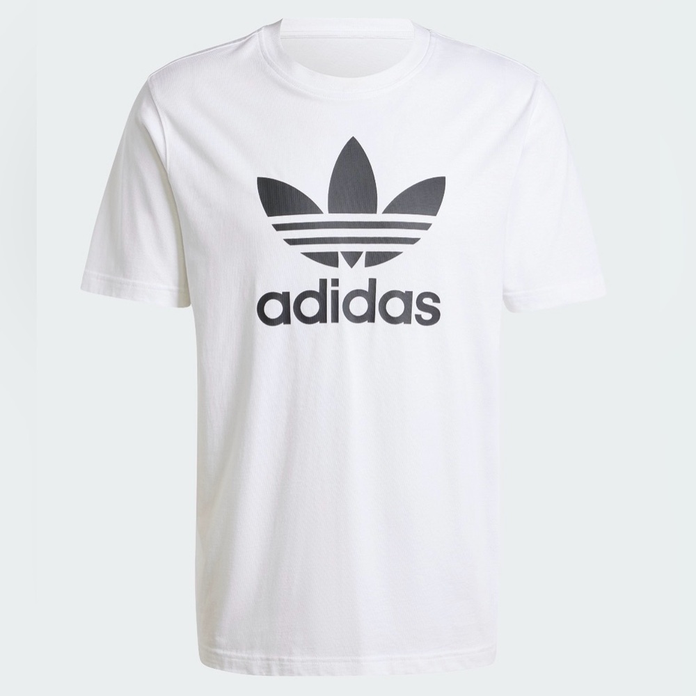 Adidas Men's White Tee with Black Logo